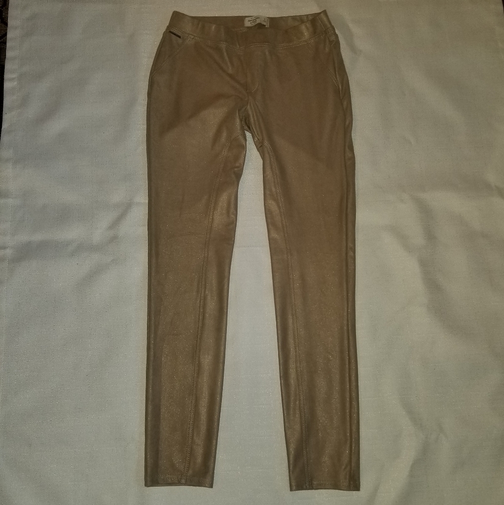 Abercrombie nude shimmer leggings